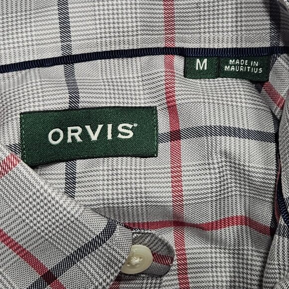 Orvis Mens M Plaid Wrinkle Free Cotton Long Sleeve Button Shirt - Picture 3 of 8